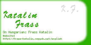 katalin frass business card